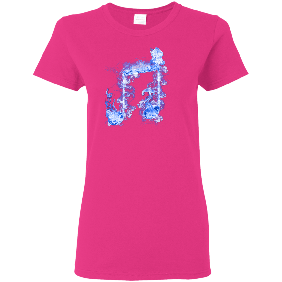 Blue Fire Two Eighth Note T-shirt - Artistic Pod Review