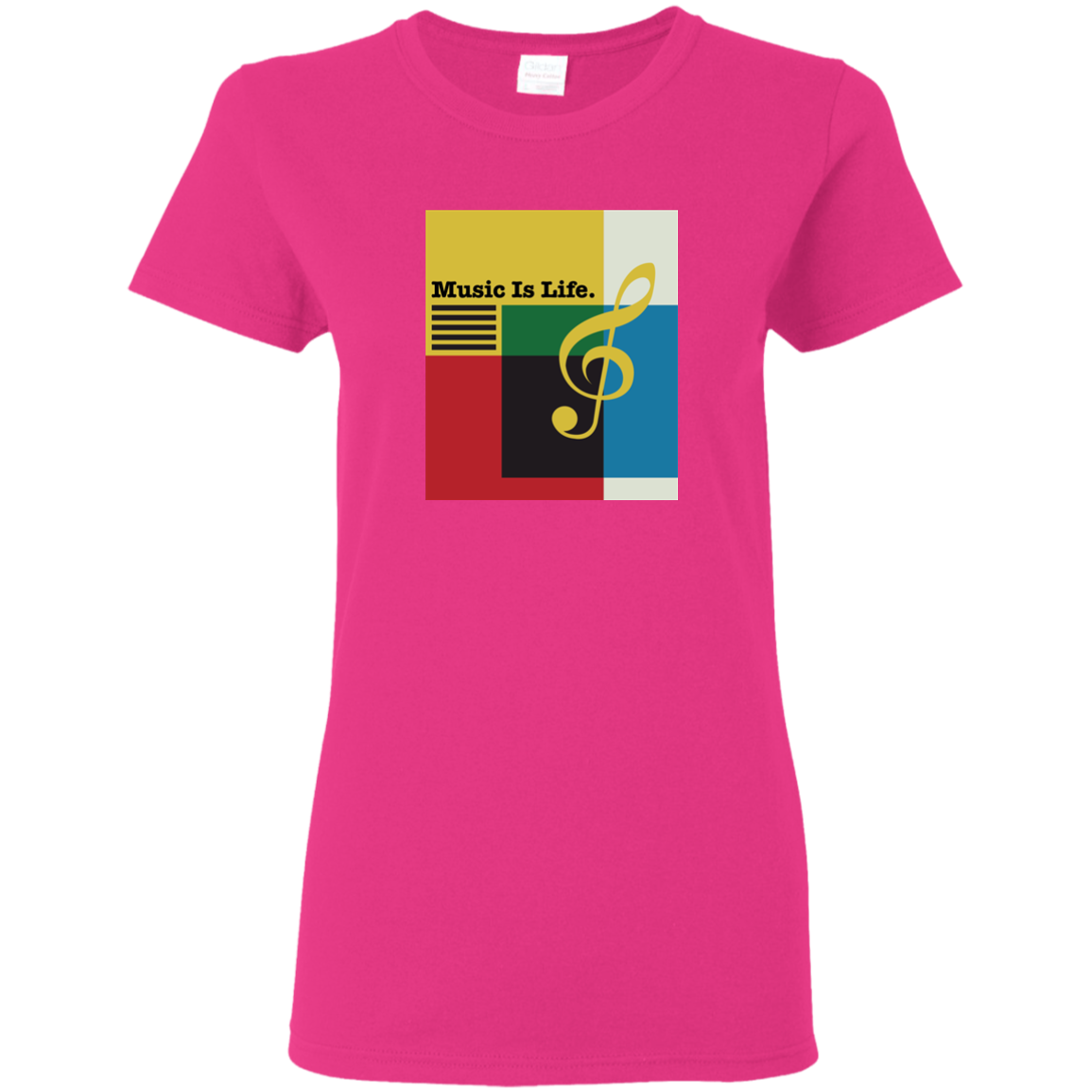 Music Is Life Color Cube T-shirt