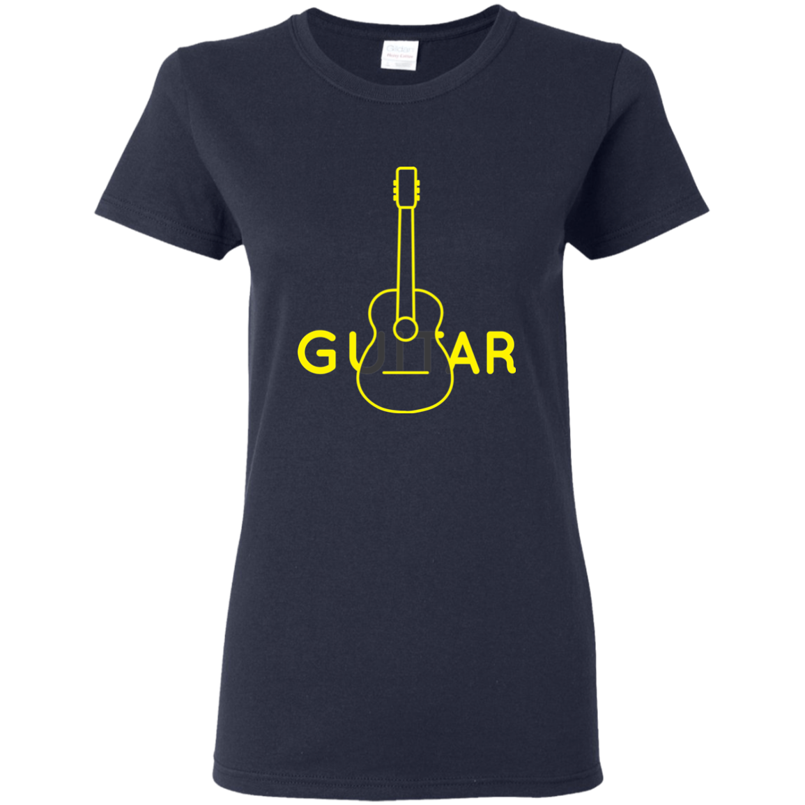 Guitar Icon T-shirt - Women / Navy / S - { shop_name }} - Review
