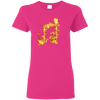 Fire Two Eighth Note T-shirt - Women / Heliconia / Small - { shop_name }} - Review