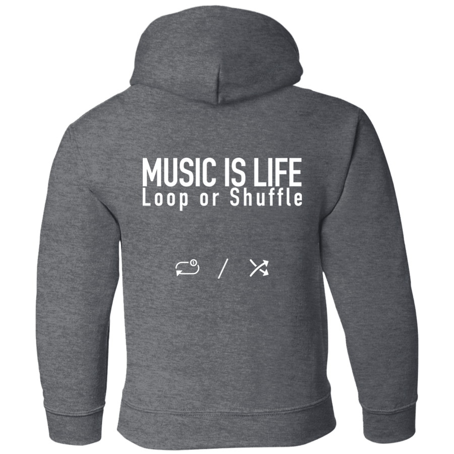 MUSIC IS LIFE Loop or Shuffle Pullover Hoodie