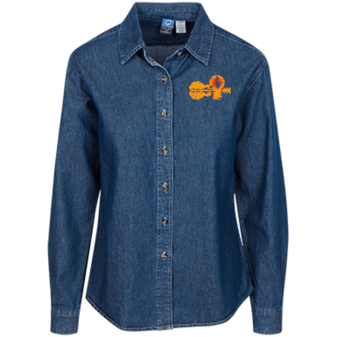 Guitar Witch Flying Denim Shirt