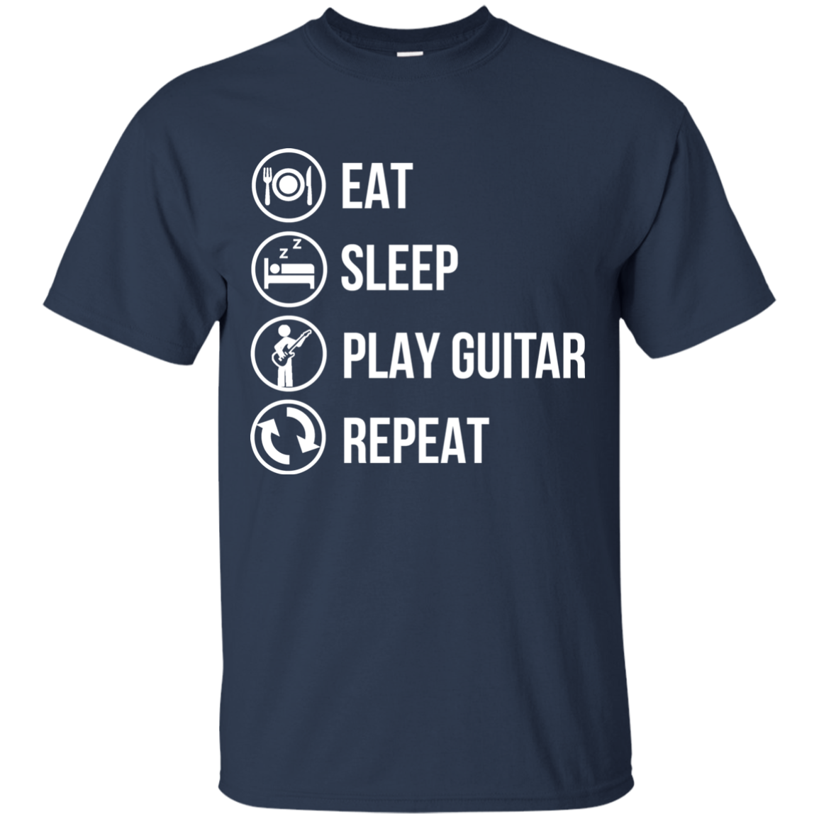 Eat Sleep Play Guitar Repeat T-shirt - Artistic Pod Review
