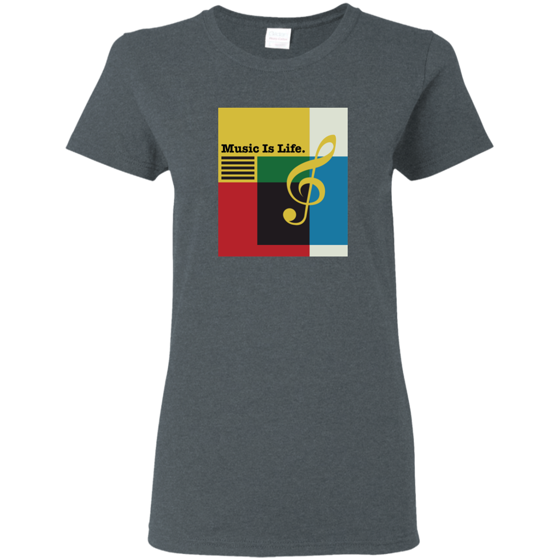 Music Is Life Color Cube T-shirt