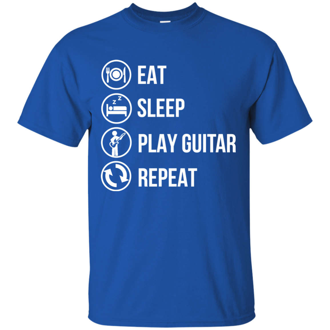 Eat Sleep Play Guitar Repeat T-shirt - Artistic Pod Review