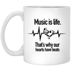"Music Is Life" Mug - White / One Size - { shop_name }} - Review