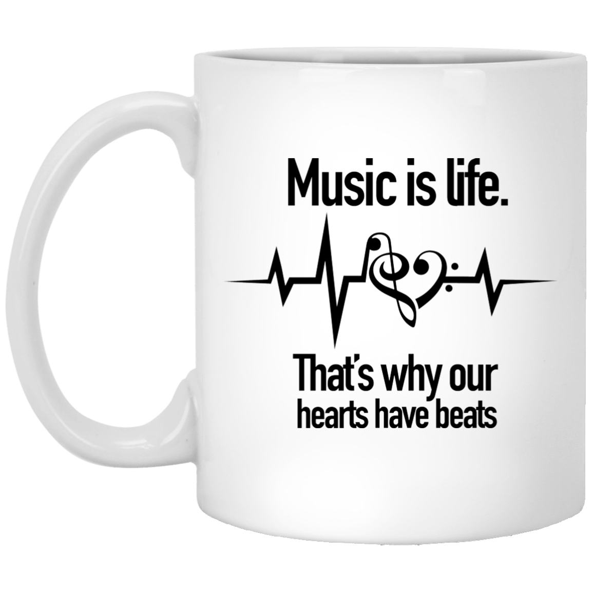 "Music Is Life" Mug - White / One Size - { shop_name }} - Review