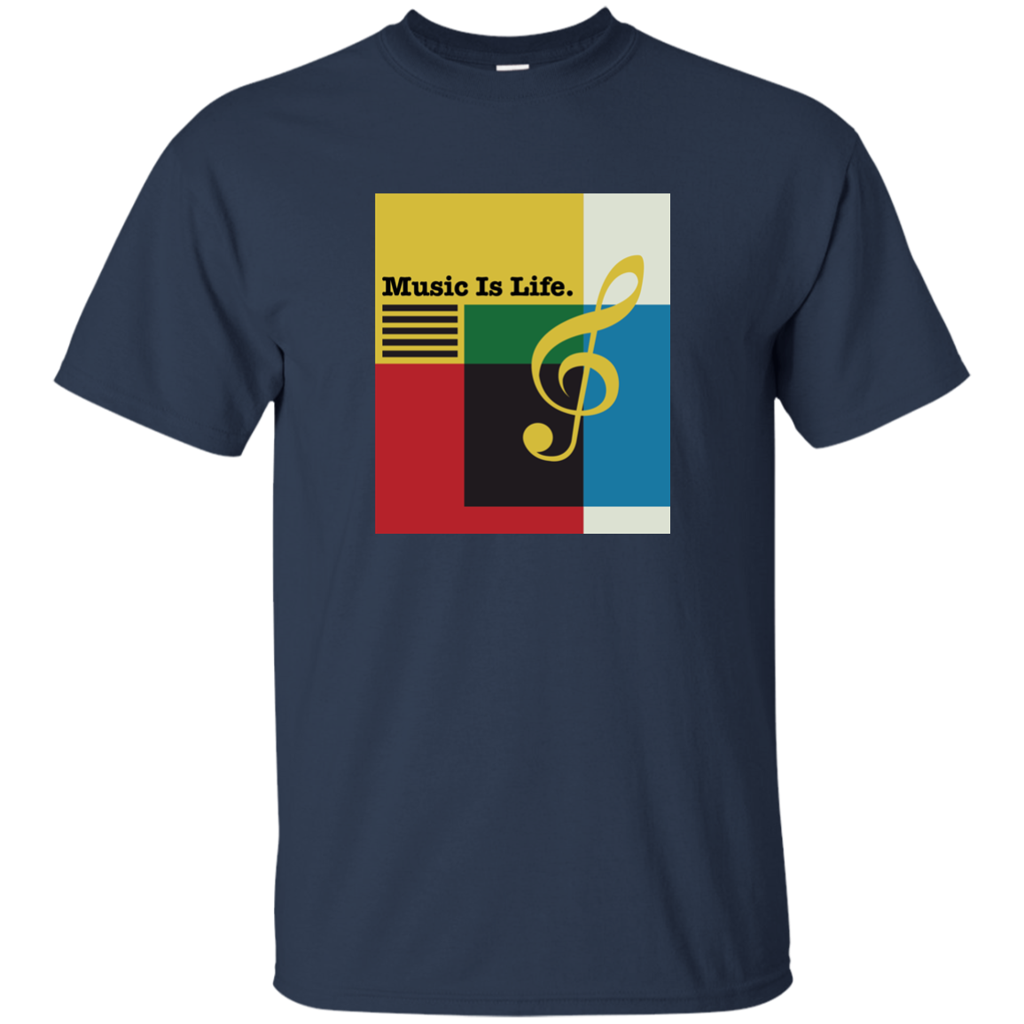 Music Is Life Color Cube T-shirt