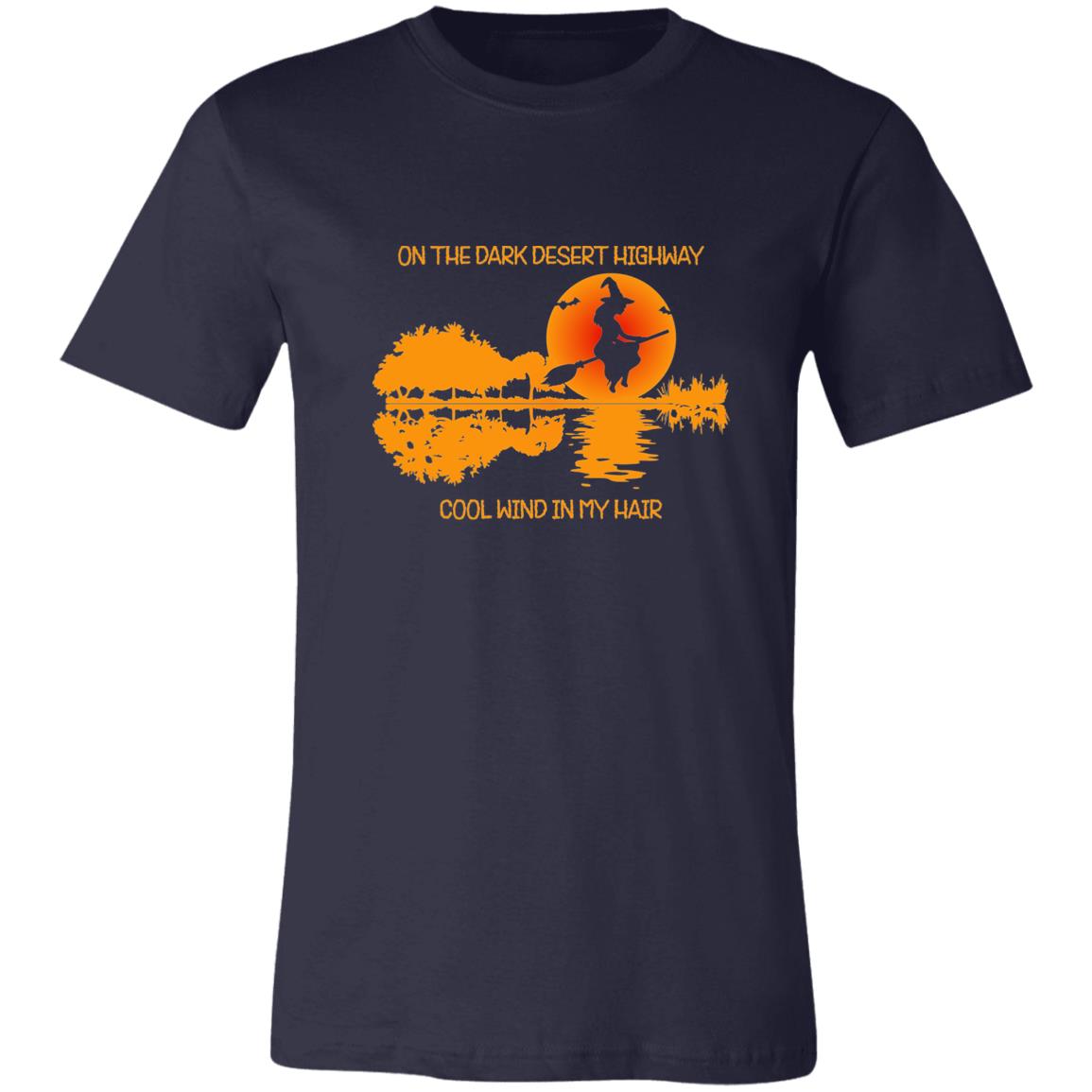 Guitar Shape Witch Flying T-Shirt