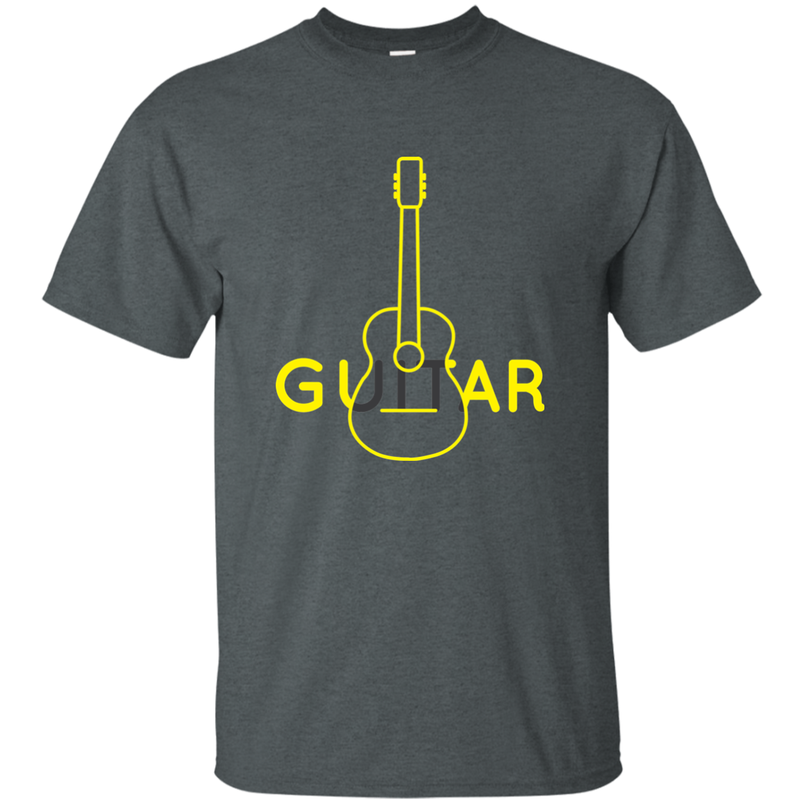 Guitar Icon T-shirt - Men / Dark Heather / S - { shop_name }} - Review