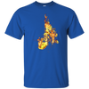 Fire Sixteenth Note T-shirt - Men / Royal / Small - { shop_name }} - Review