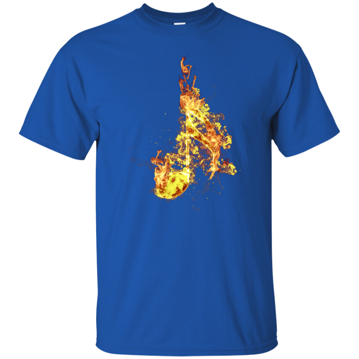 Fire Sixteenth Note T-shirt - Men / Royal / Small - { shop_name }} - Review