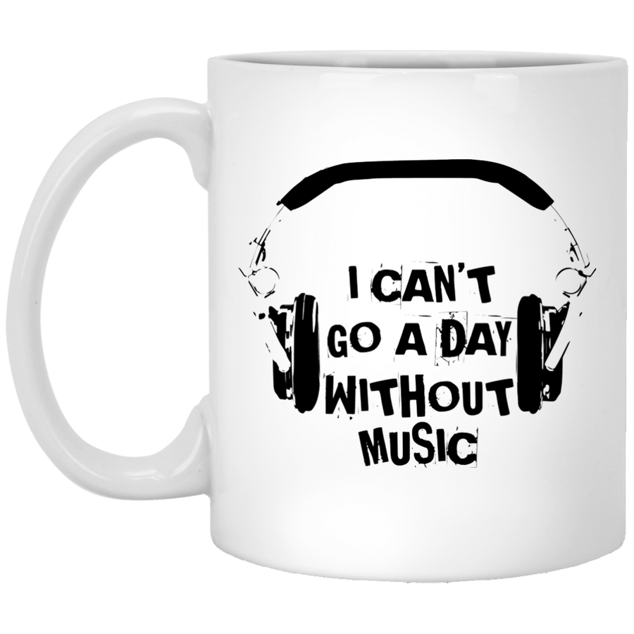 Can't Go a Day Without Music (1) 11 oz. White Mug - Artistic Pod Review