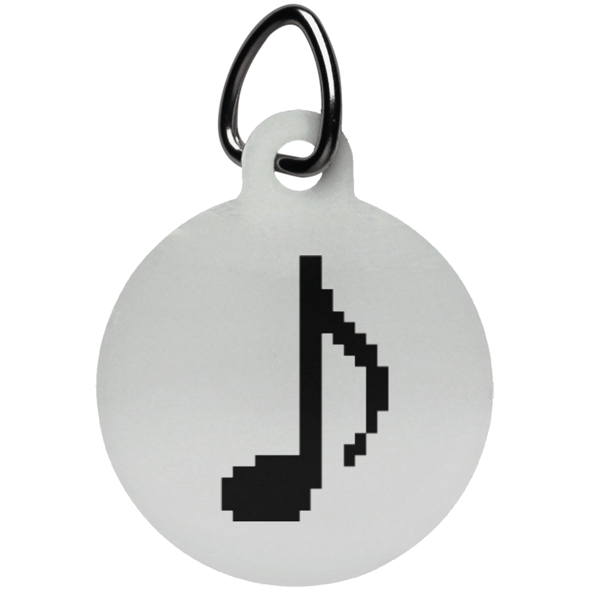Pixel Notes Circle Pet Tag