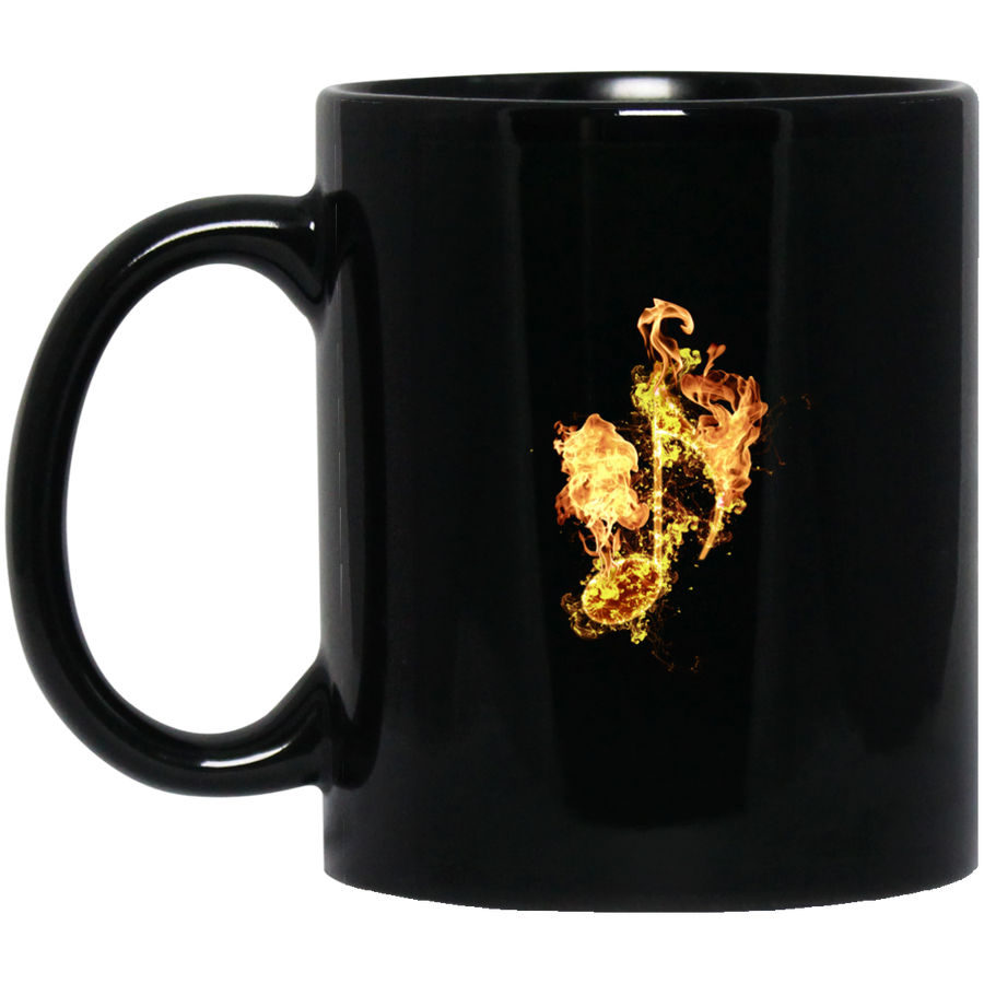 Fire Eighth Note Mug - BM11OZ 11 oz. Black Mug / Black / One Size - { shop_name }} - Review