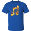 Fire Two Eighth Note T-shirt - Men / Royal / Small - { shop_name }} - Review