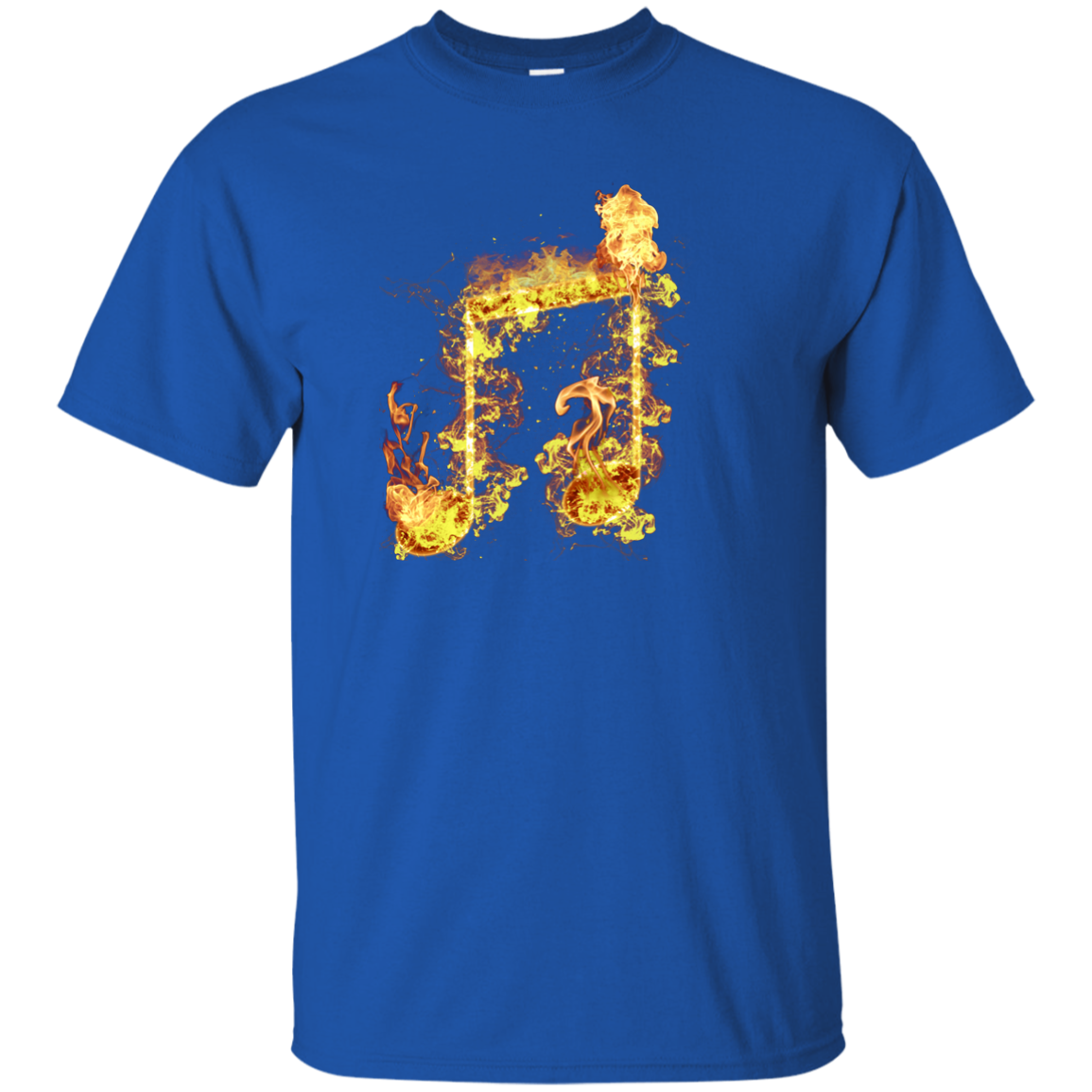 Fire Two Eighth Note T-shirt - Men / Royal / Small - { shop_name }} - Review