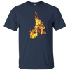 Fire Sixteenth Note T-shirt - Men / Navy / Small - { shop_name }} - Review