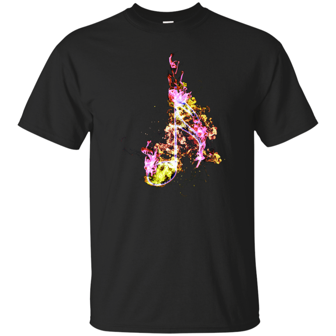 Color Fire Sixteenth Note T-shirt - Artistic Pod Review
