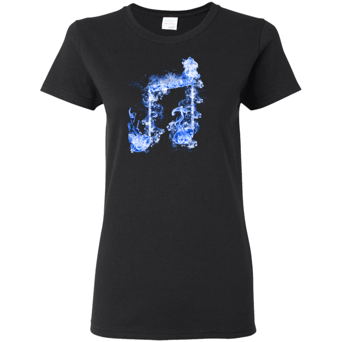 Blue Fire Two Eighth Note T-shirt - Artistic Pod Review