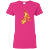 Fire Sixteenth Note T-shirt - Women / Heliconia / Small - { shop_name }} - Review