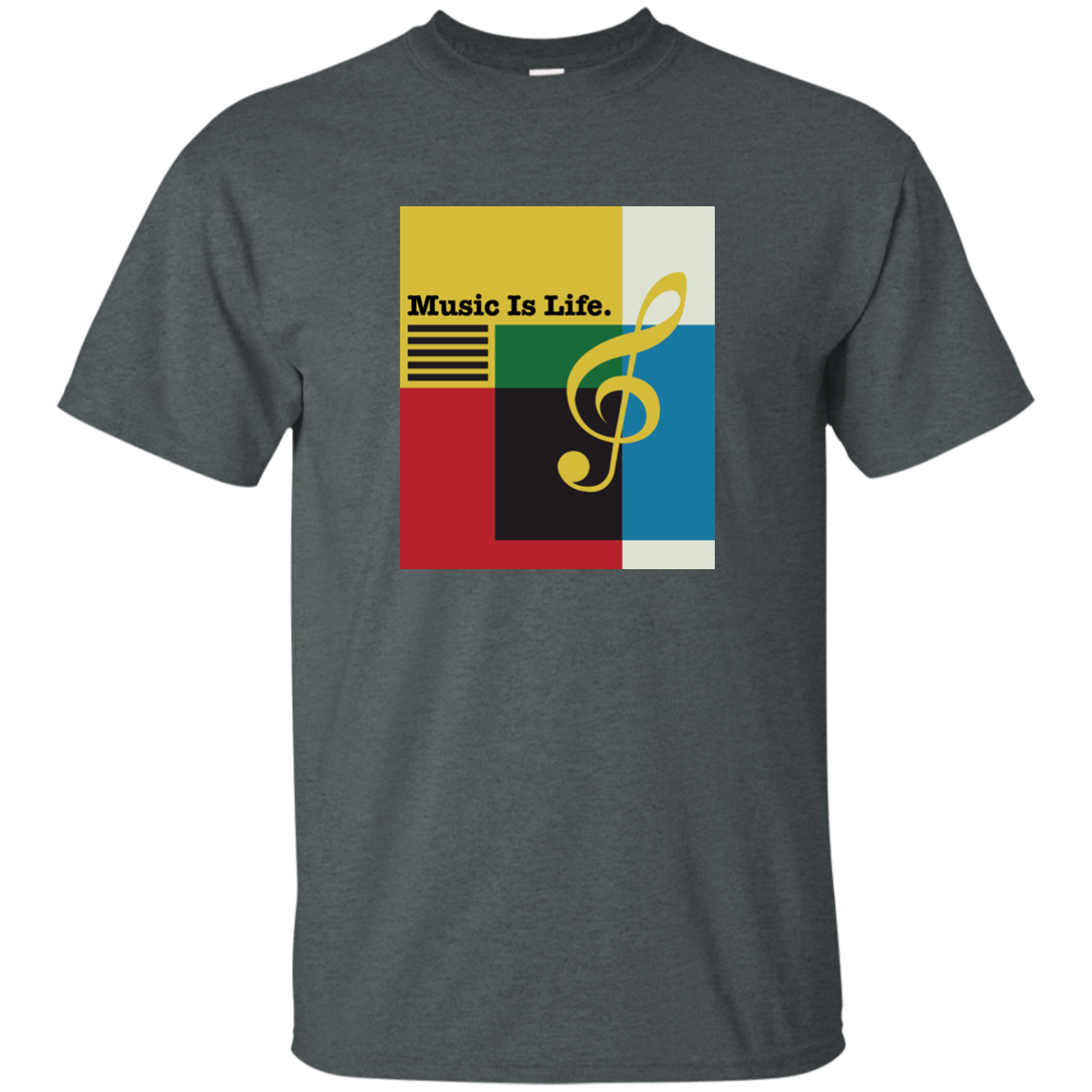 Music Is Life Color Cube T-shirt