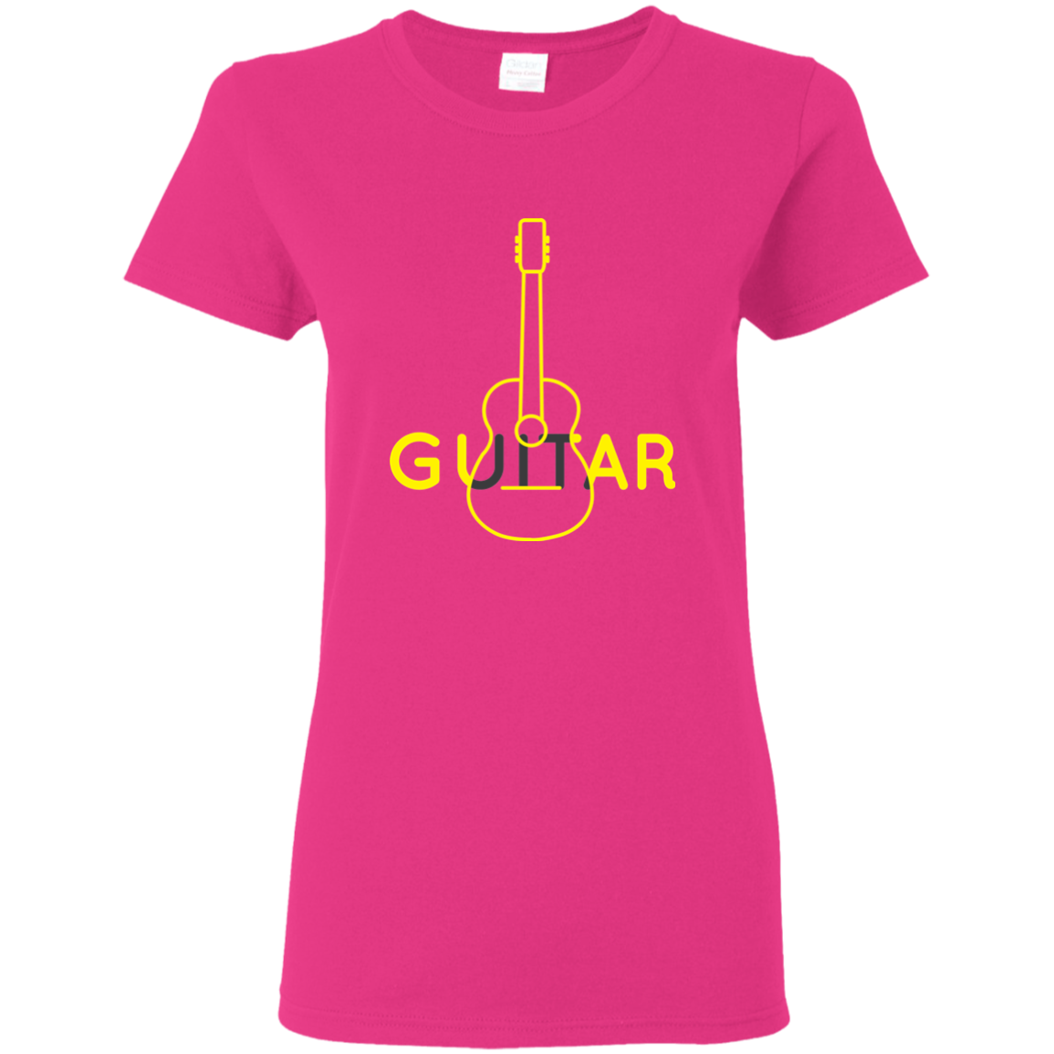 Guitar Icon T-shirt - Women / Heliconia / S - { shop_name }} - Review