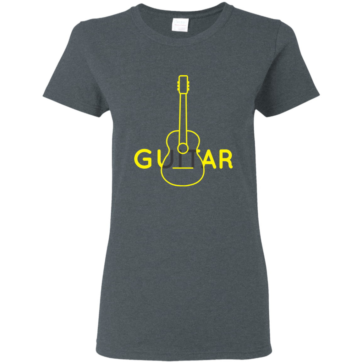 Guitar Icon T-shirt - Women / Dark Heather / S - { shop_name }} - Review