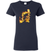 Fire Two Eighth Note T-shirt - Women / Navy / Small - { shop_name }} - Review