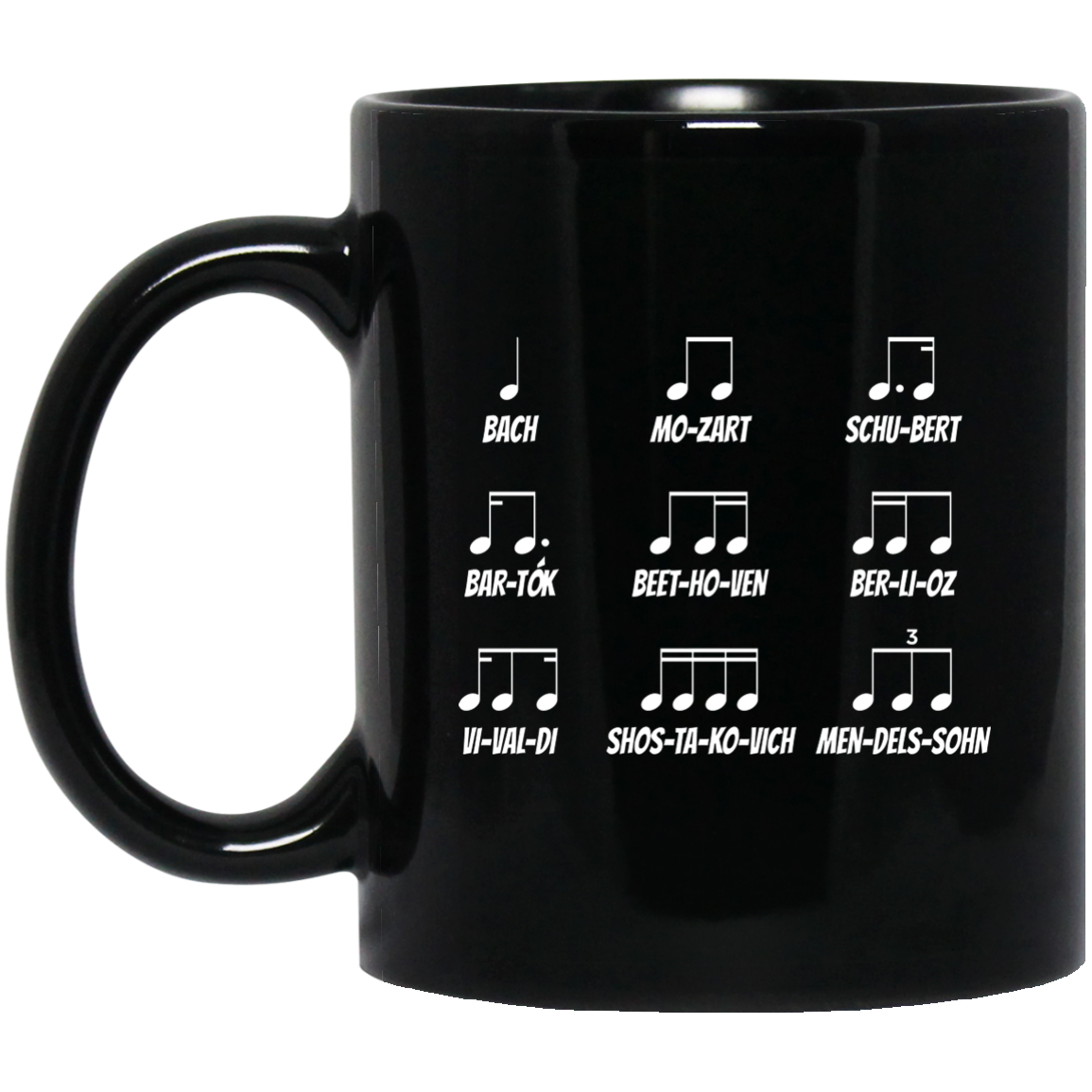 Multiple Musical Notes Unicode Character Mug