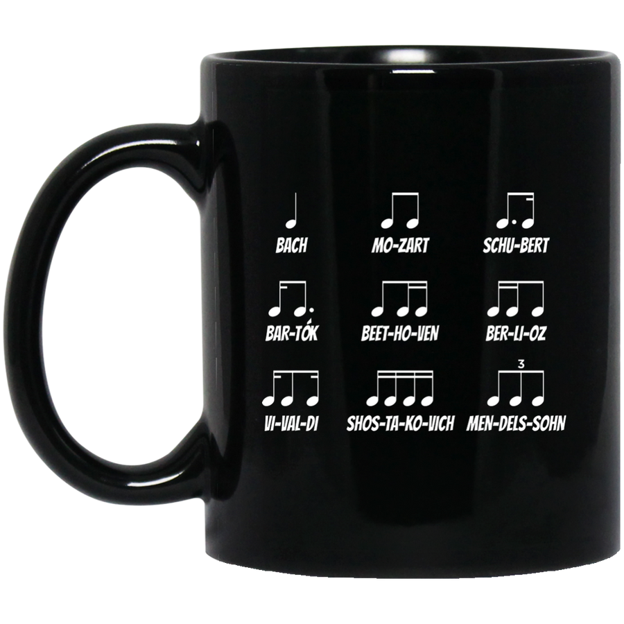 Multiple Musical Notes Unicode Character Mug