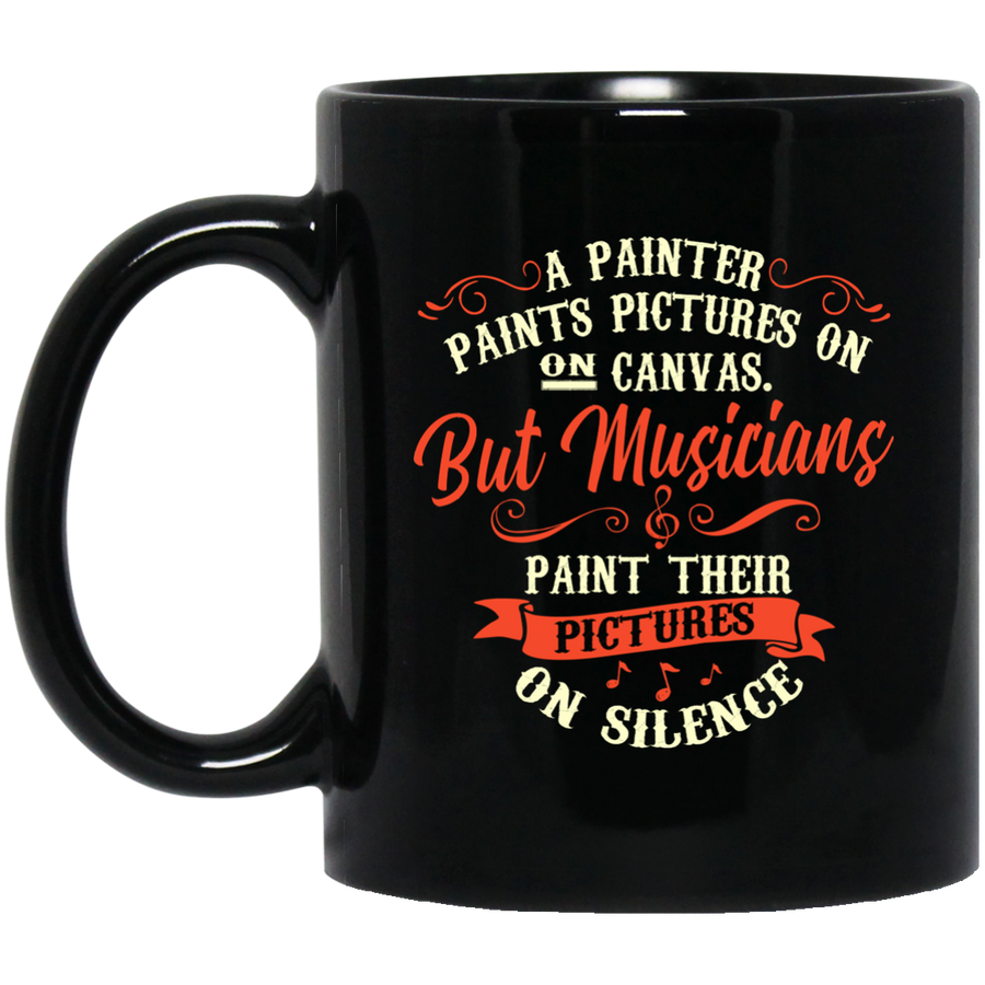 Musicians Paint Their Pictures On Silence Mug