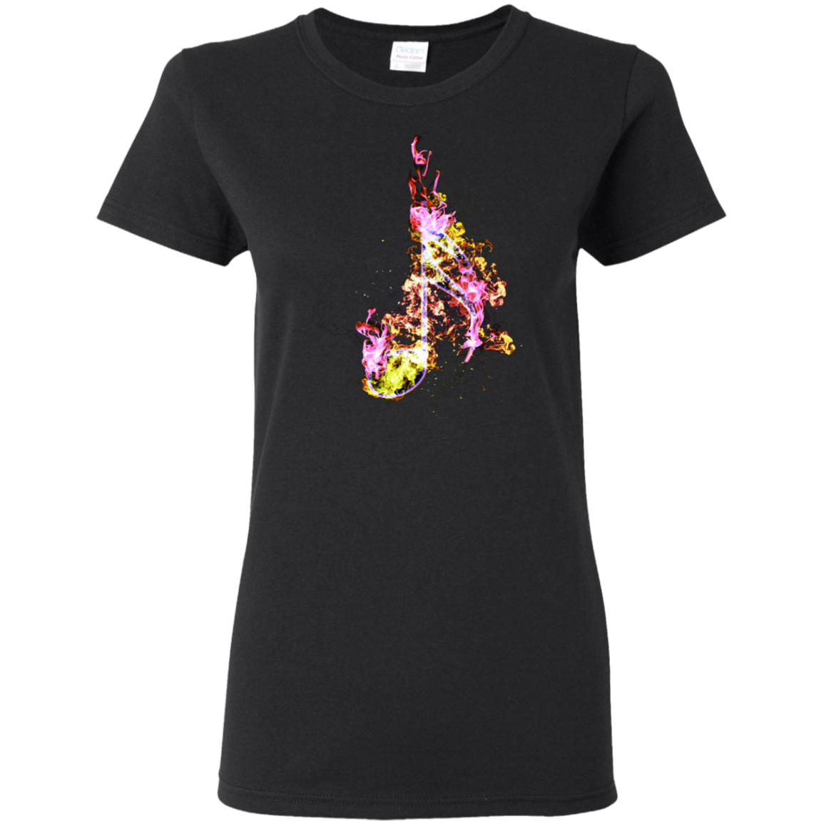 Color Fire Sixteenth Note T-shirt - Artistic Pod Review