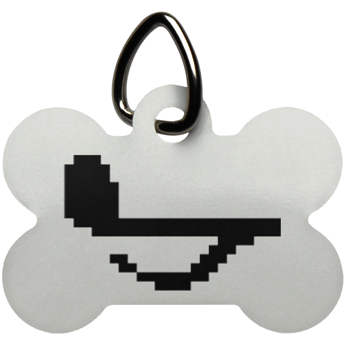 Pixel Note Dog Bone Pet Tag