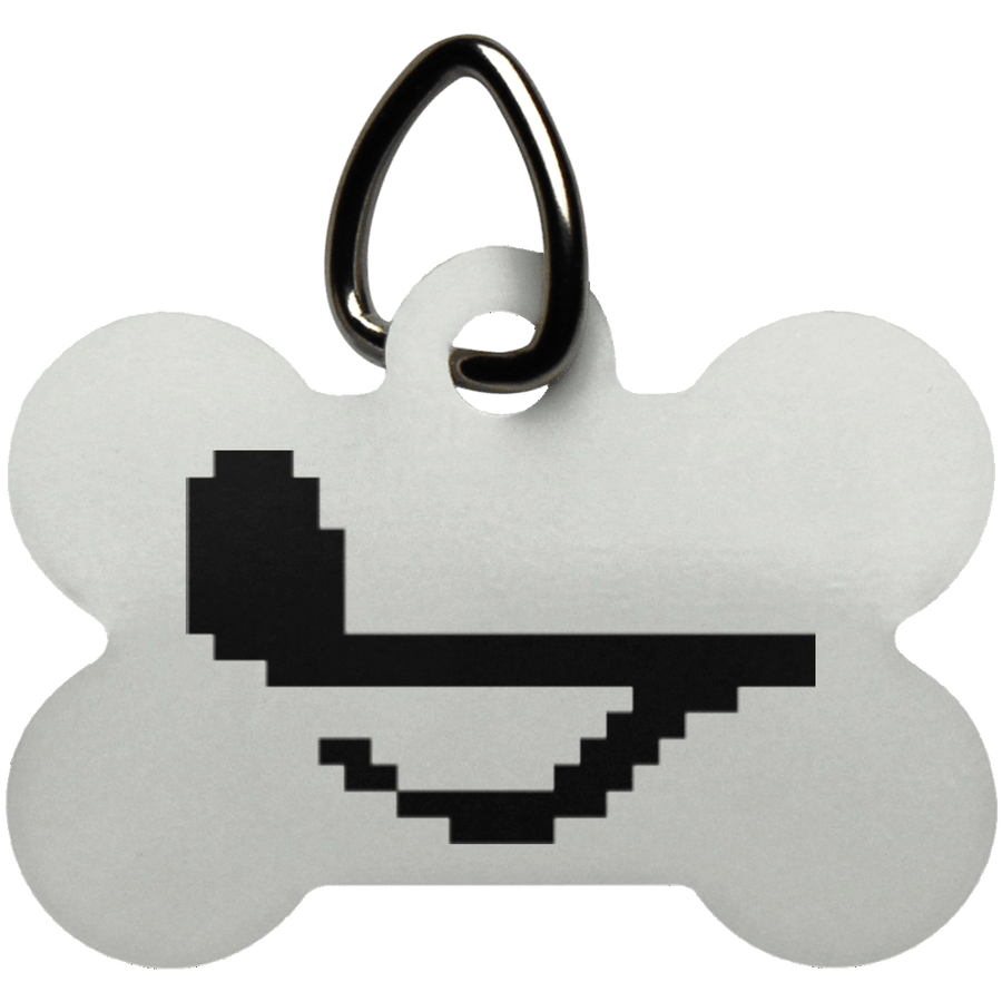 Pixel Note Dog Bone Pet Tag