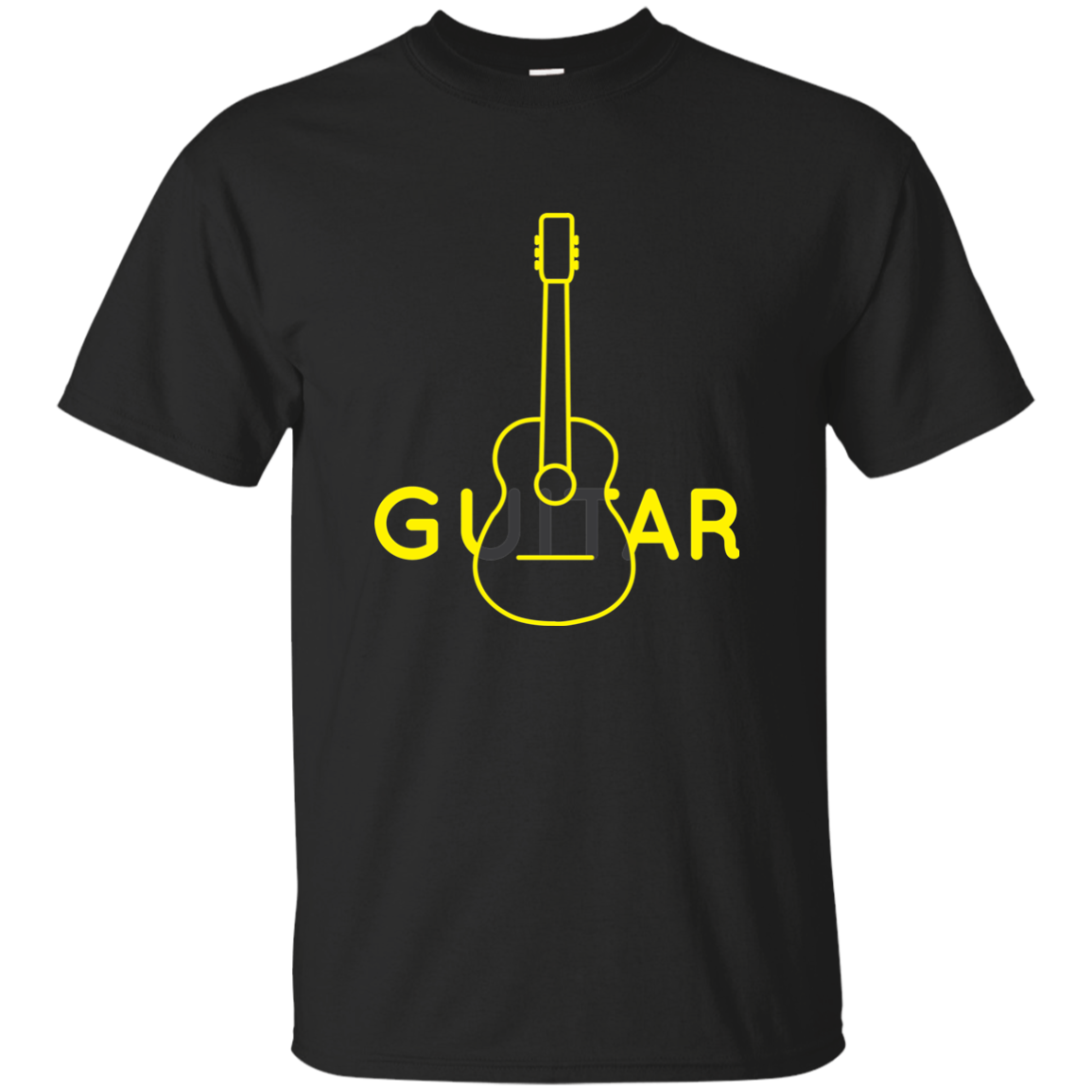 Guitar Icon T-shirt - Men / Black / S - { shop_name }} - Review