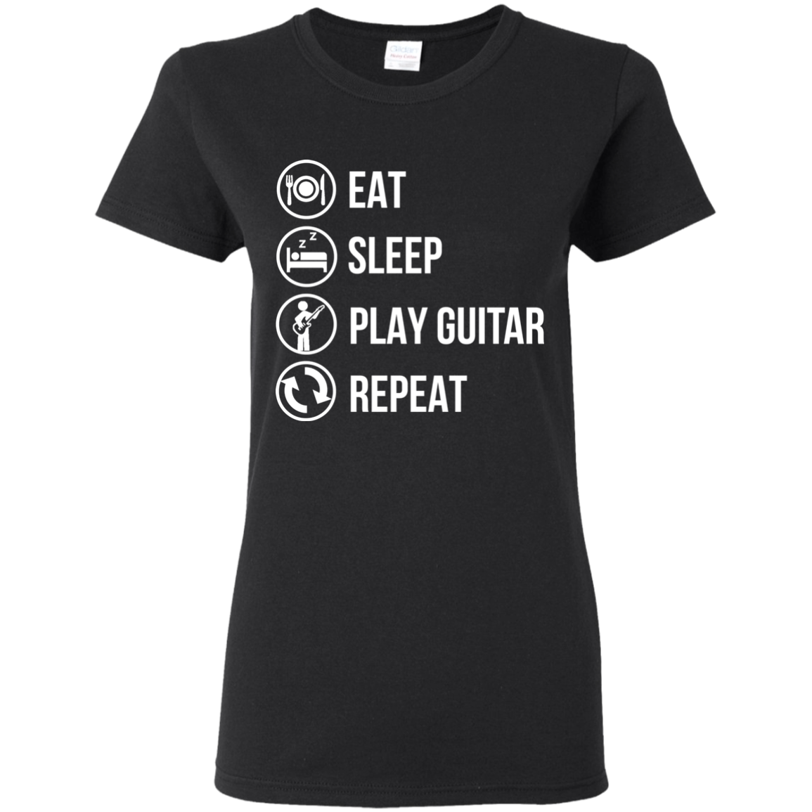 Eat Sleep Play Guitar Repeat T-shirt - Artistic Pod Review
