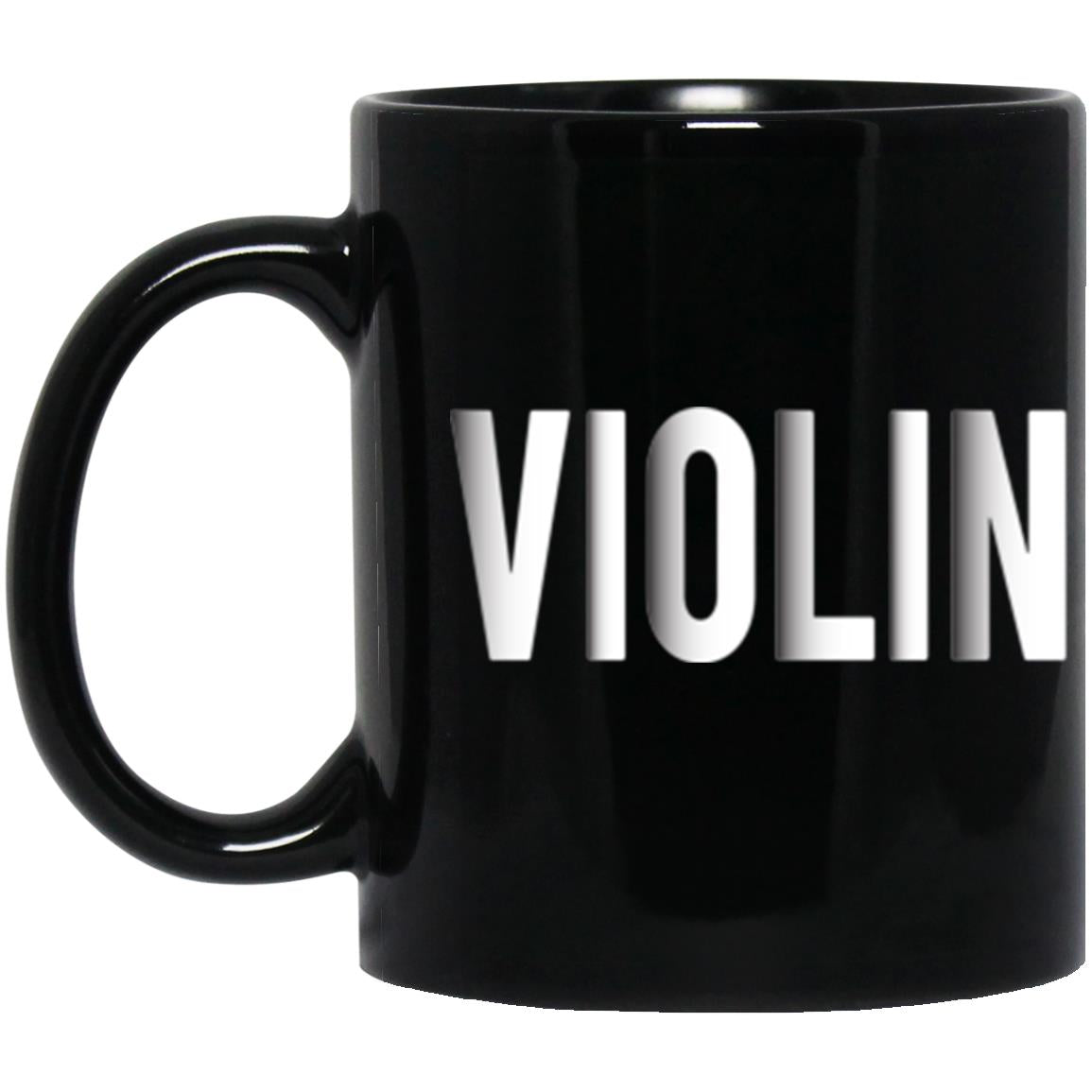 Violin Word Black Mug