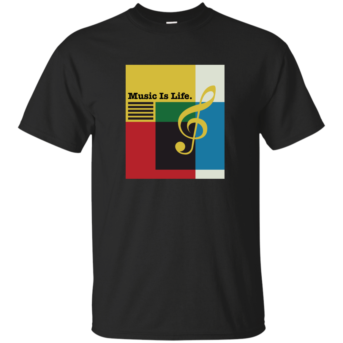 Music Is Life Color Cube T-shirt
