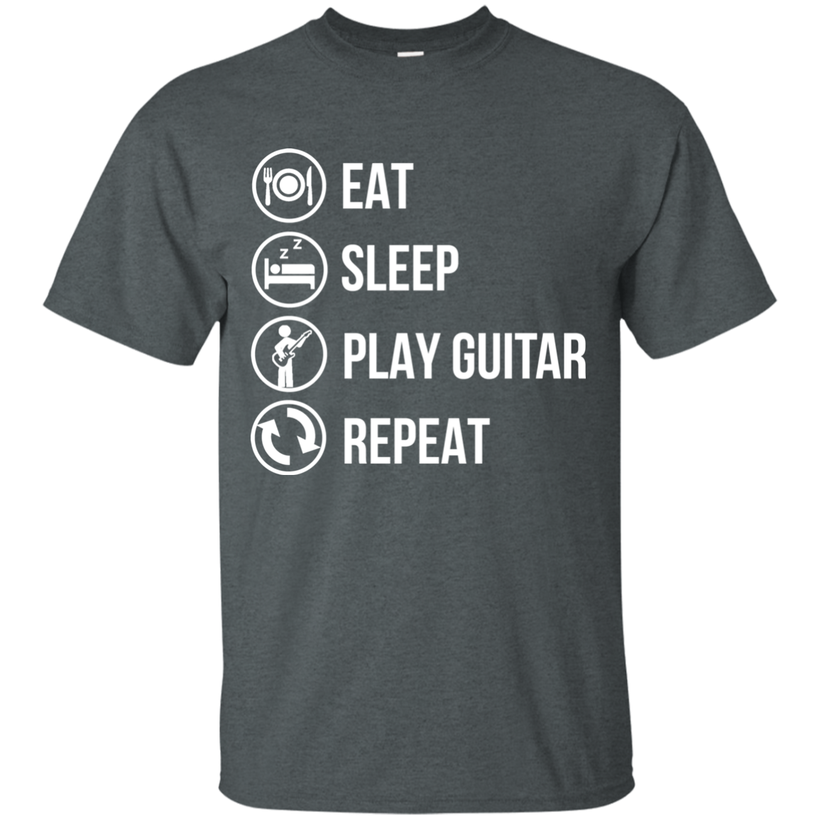 Eat Sleep Play Guitar Repeat T-shirt - Artistic Pod Review