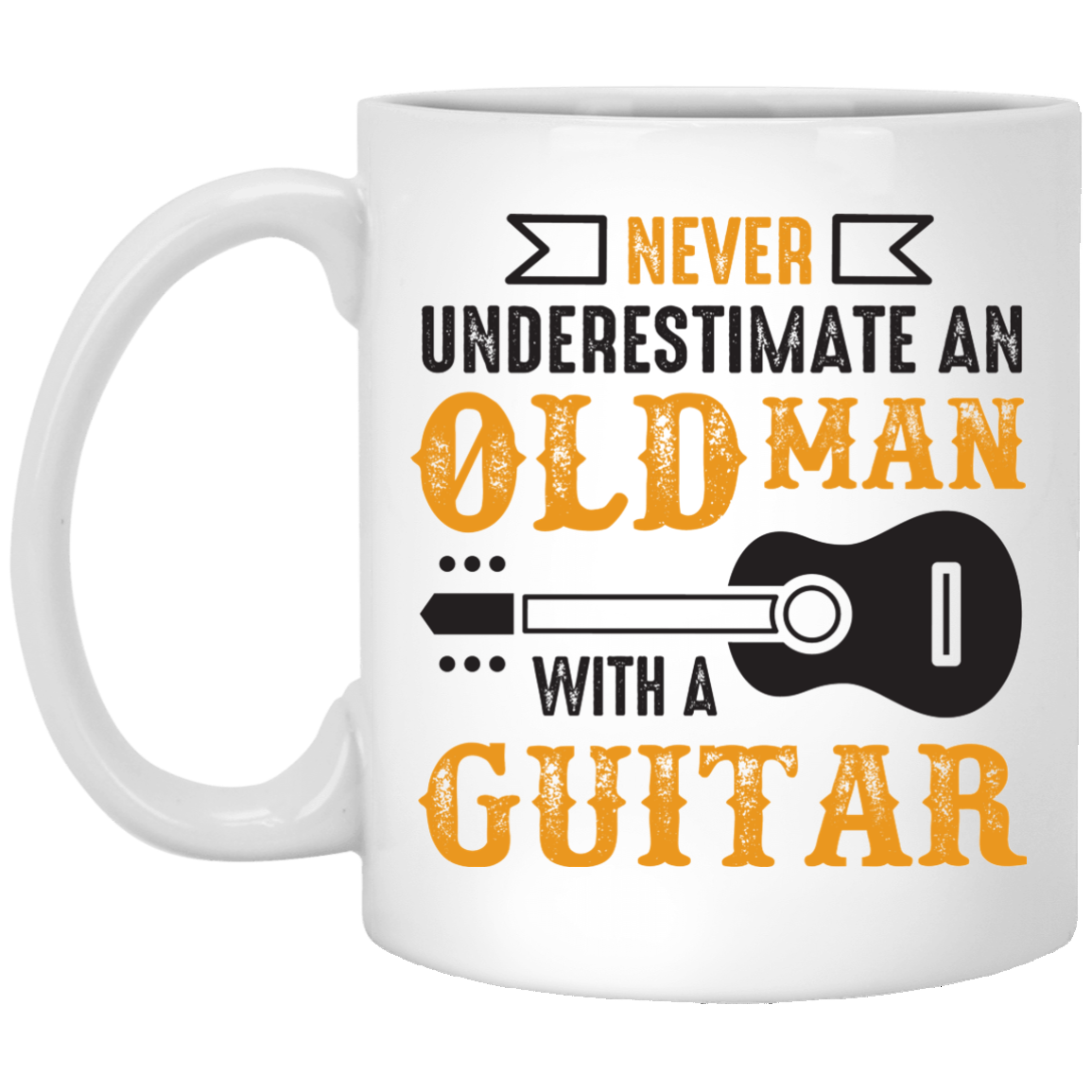 Never Underestimate An Old Man With Guitar Mug
