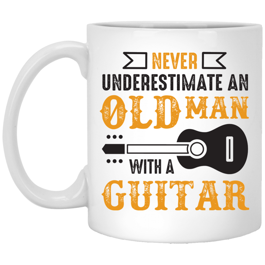 Never Underestimate An Old Man With Guitar Mug