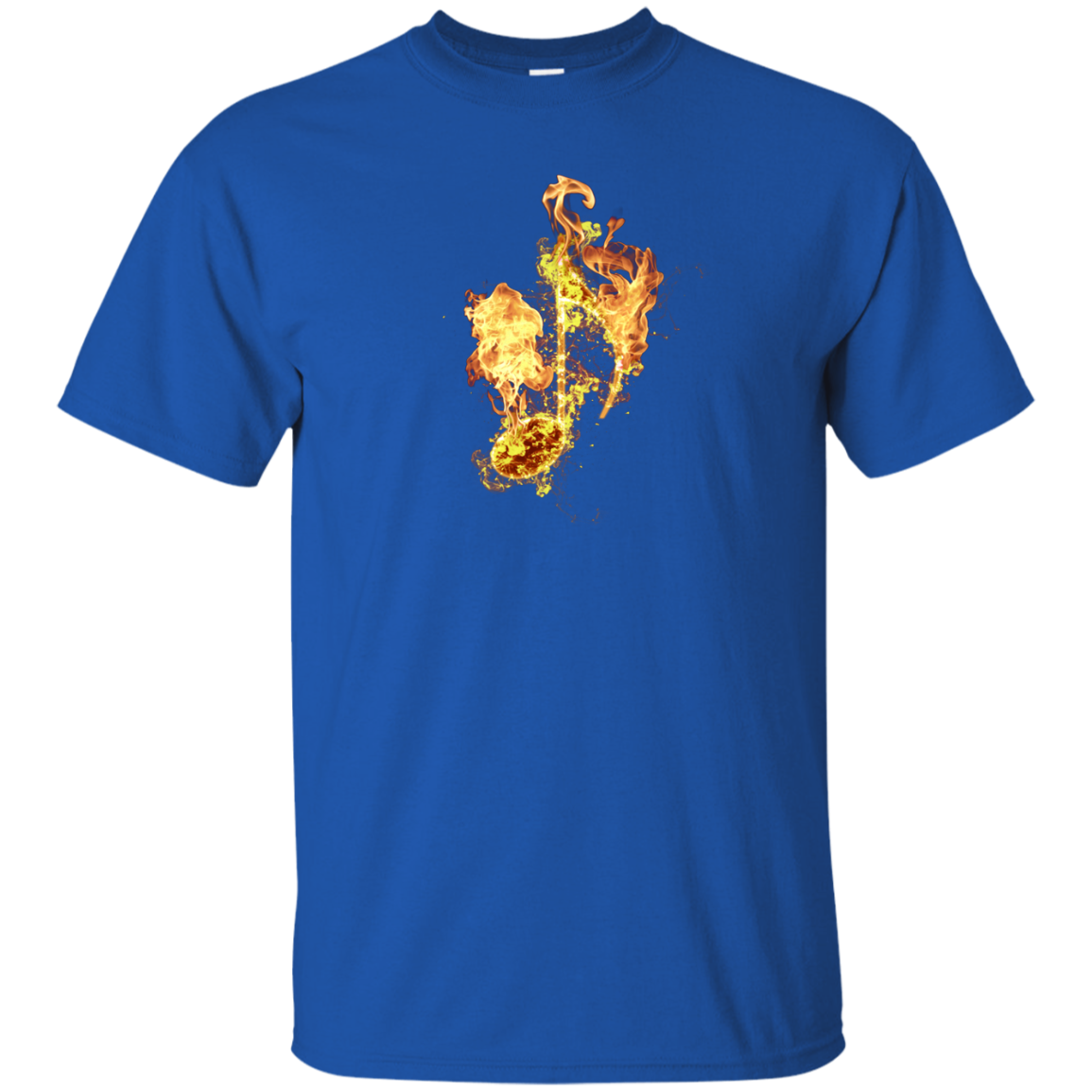 Fire Eighth Note T-shirt - Men / Royal / Small - { shop_name }} - Review