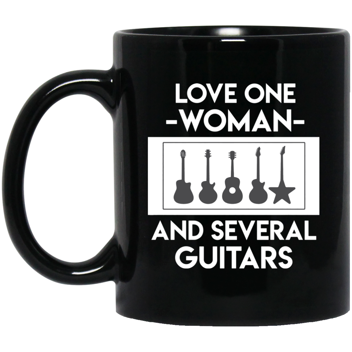 Love One Women And Several Guitar Mug