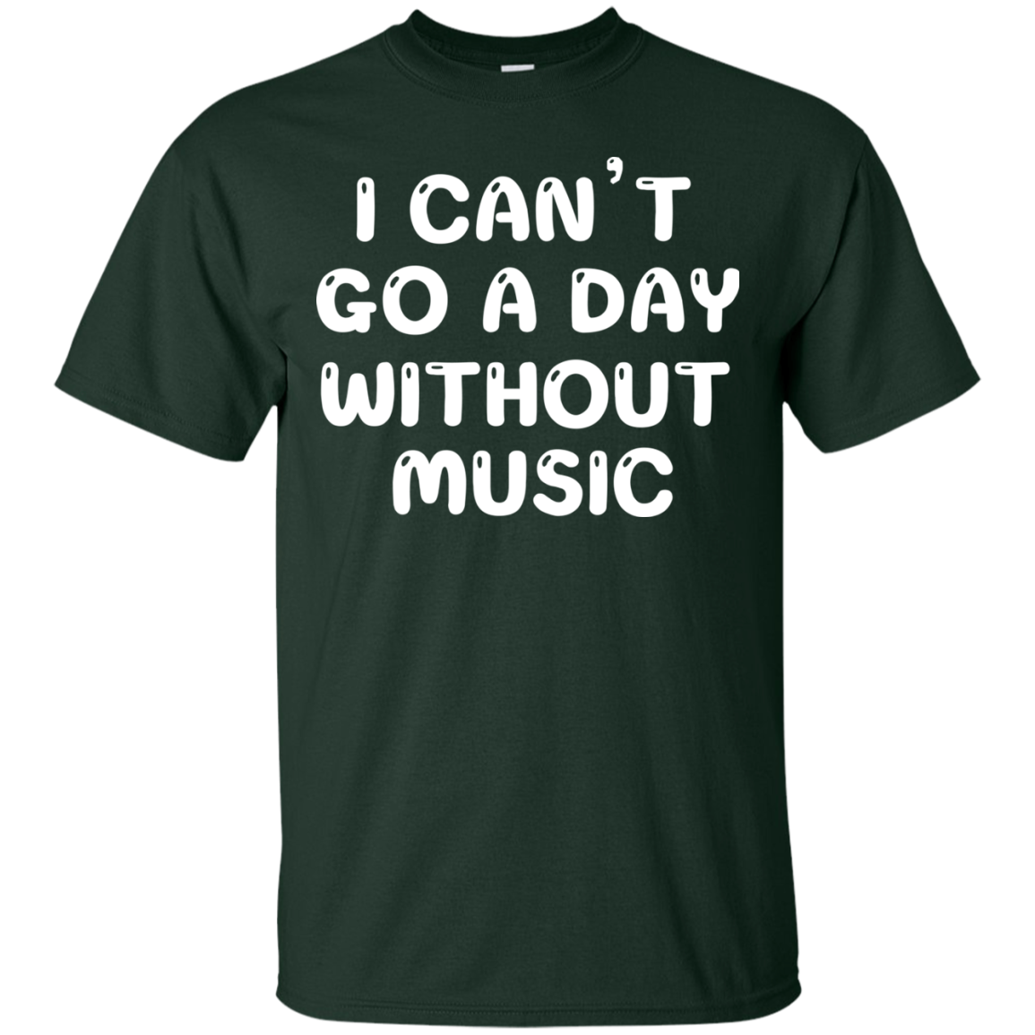 Can't Go a Day Without Music 6 Cotton T-Shirt - Artistic Pod Review
