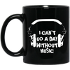 Can't Go a Day Without Music (2)11 oz. Black Mug - Artistic Pod Review