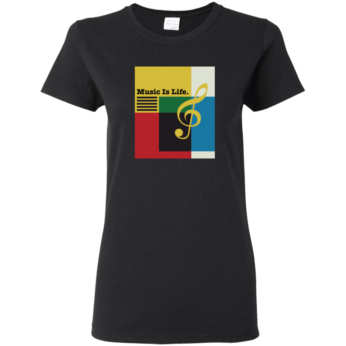 Music Is Life Color Cube T-shirt
