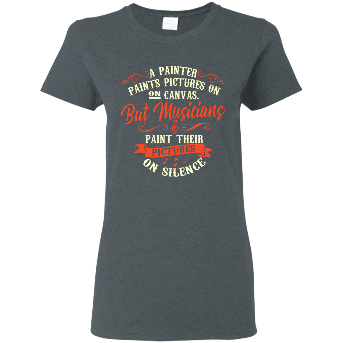 Musicians Paint Their Pictures On Silence T-shirt