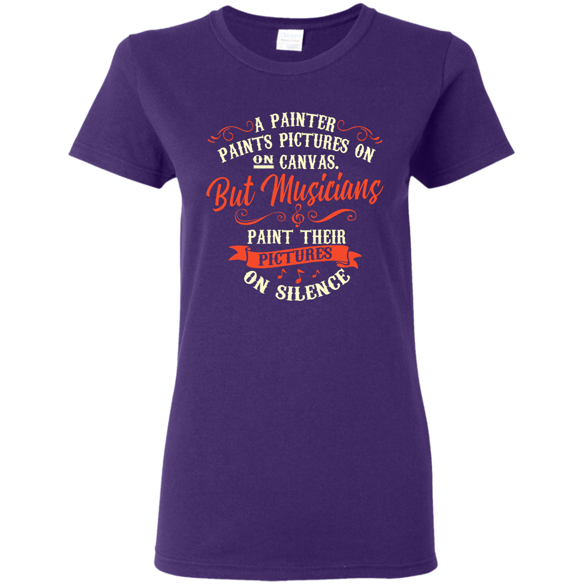 Musicians Paint Their Pictures On Silence T-shirt