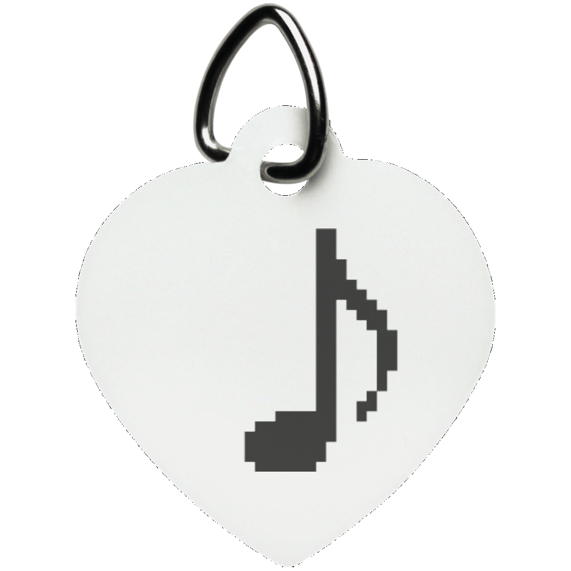 Pixel Notes Heart Pet Tag